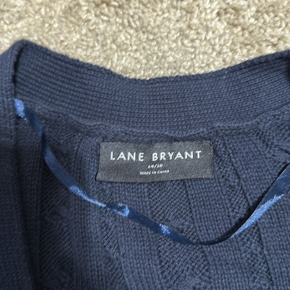Lane Bryant Navy Geo Pattern Knit Cardigan  14/16 - Picture 5 of 6